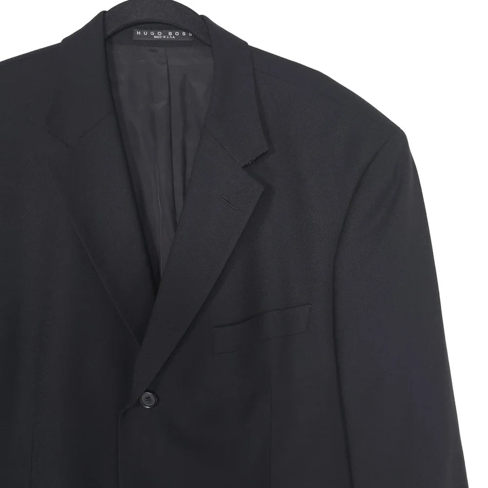 HUGO BOSS Men's Wool Blazer 44R Black Einstein Sigma‎ USA Made Tailored Classic